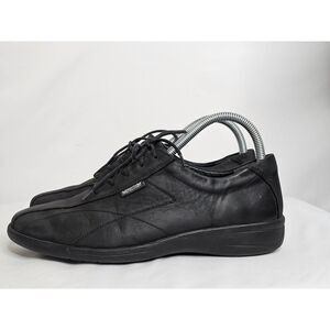 Mephisto Cool-Air Cuir Veritable Black Genuine Leather Lace Up Shoes Womens Sz 8